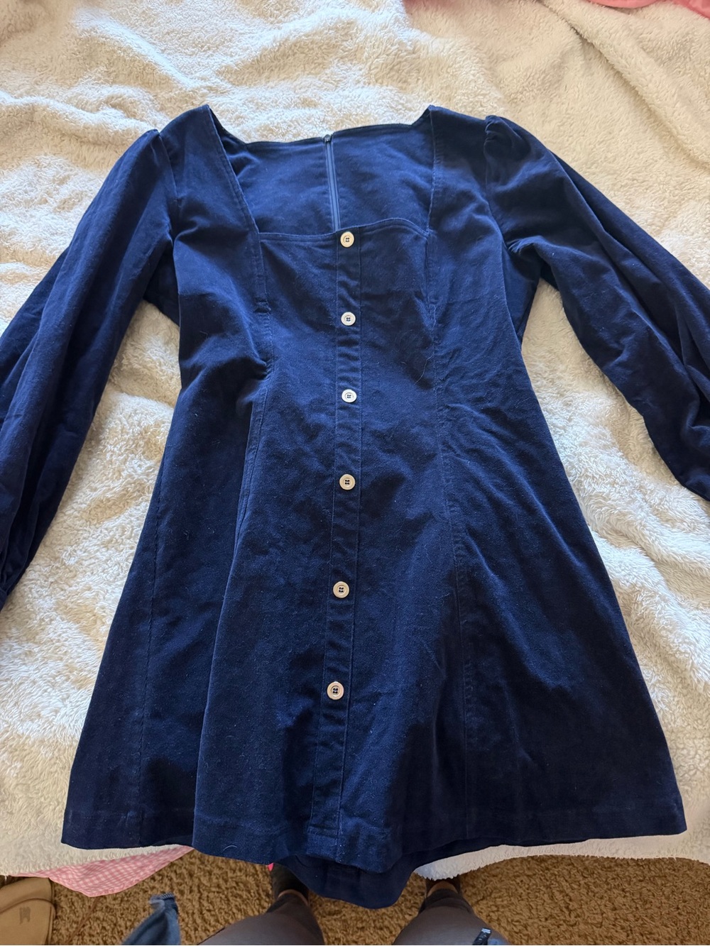 NWT Blackmilk limited Navy Cord pilgrim dress